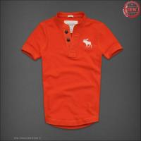 heren abercrombie and fitch henley tee korte t-shirt moose logo oranje Outlet Groningen z0sgf843